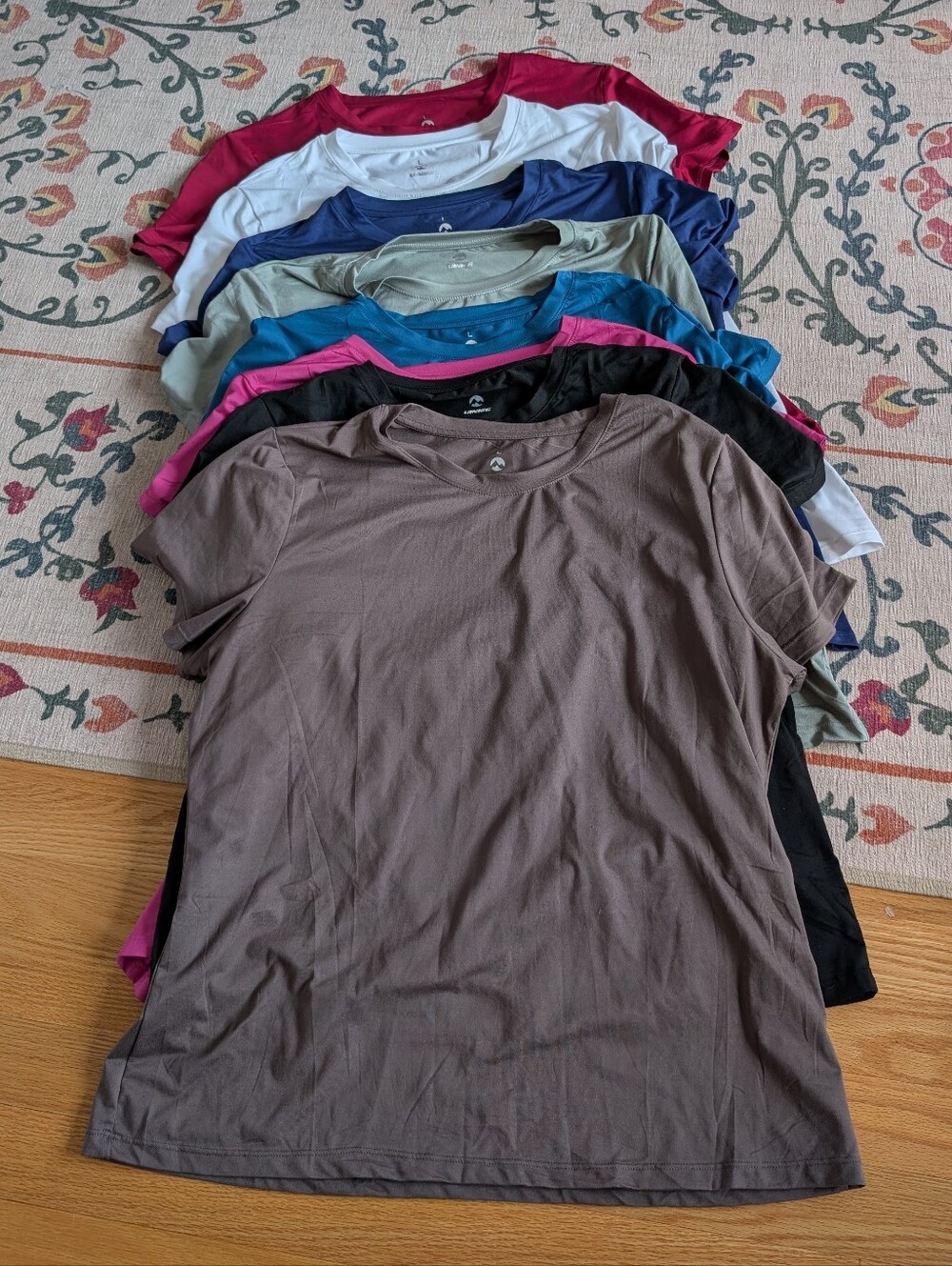 Bundle of 8 KevaMolly Performance Workout Shirts, Size Large